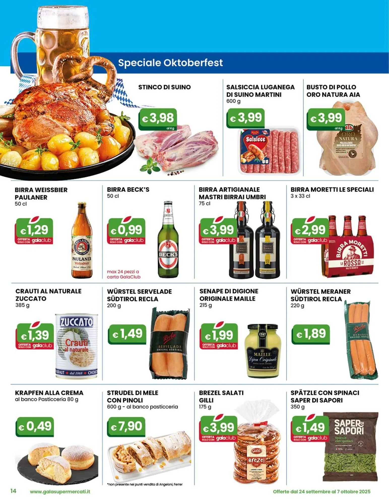 Volantino Gala Supermercati da 24 settembre a 7 ottobre di 2025 - Pagina del volantino 14