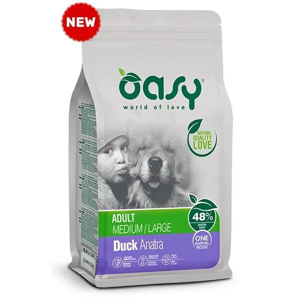 Oasy - One Animal Protein Adult Medium & Large con Anatra