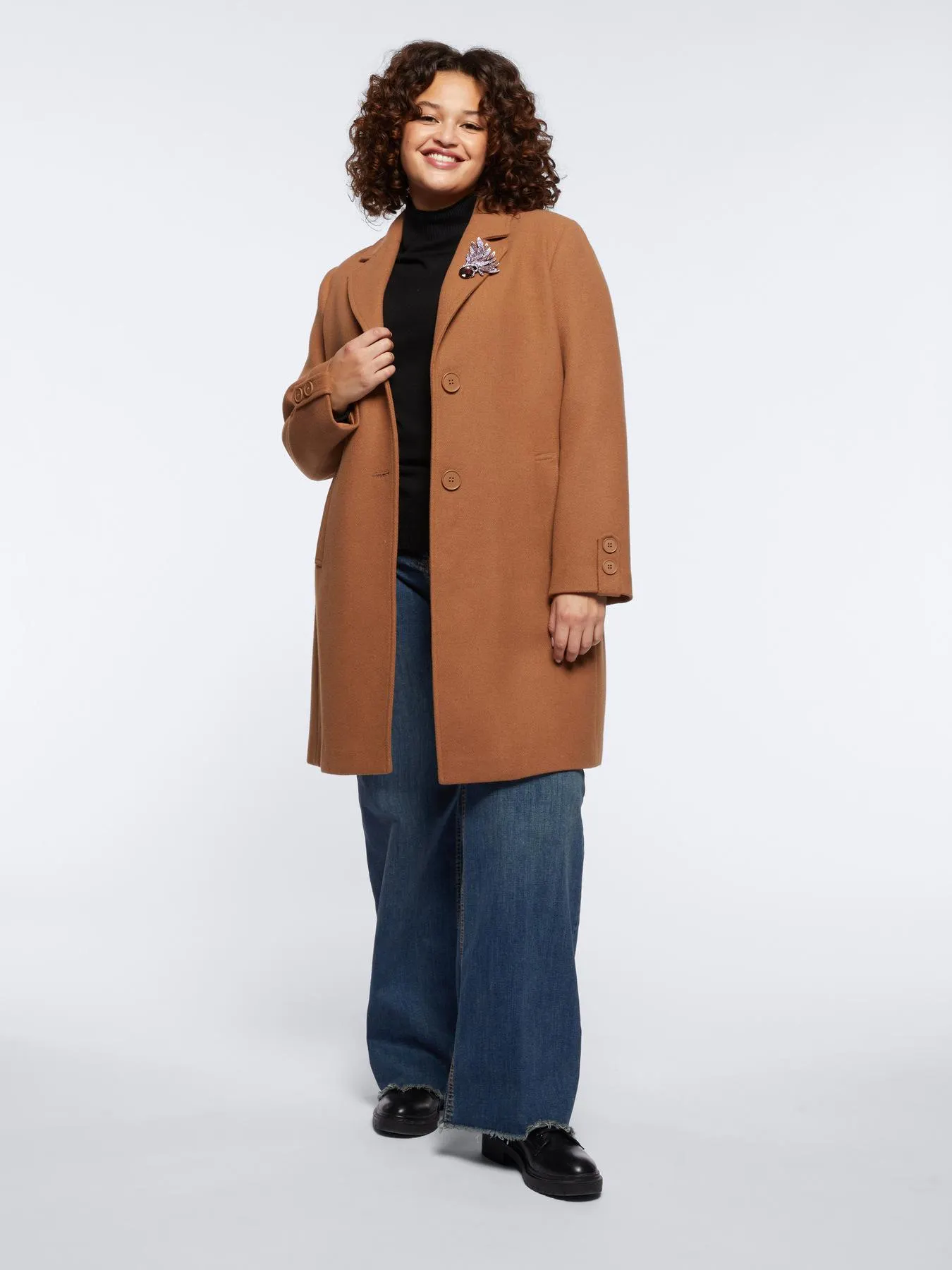 Cappotto in tessuto diagonale