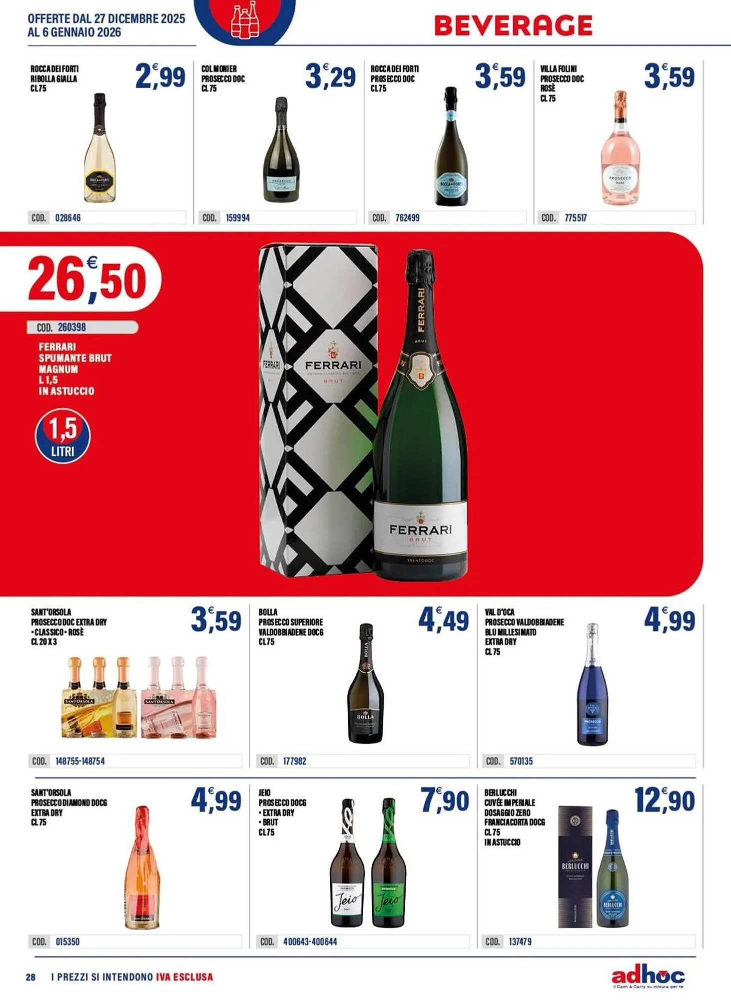 Volantino Adhoc da 29 dicembre a 6 gennaio di 2026 - Pagina del volantino 28