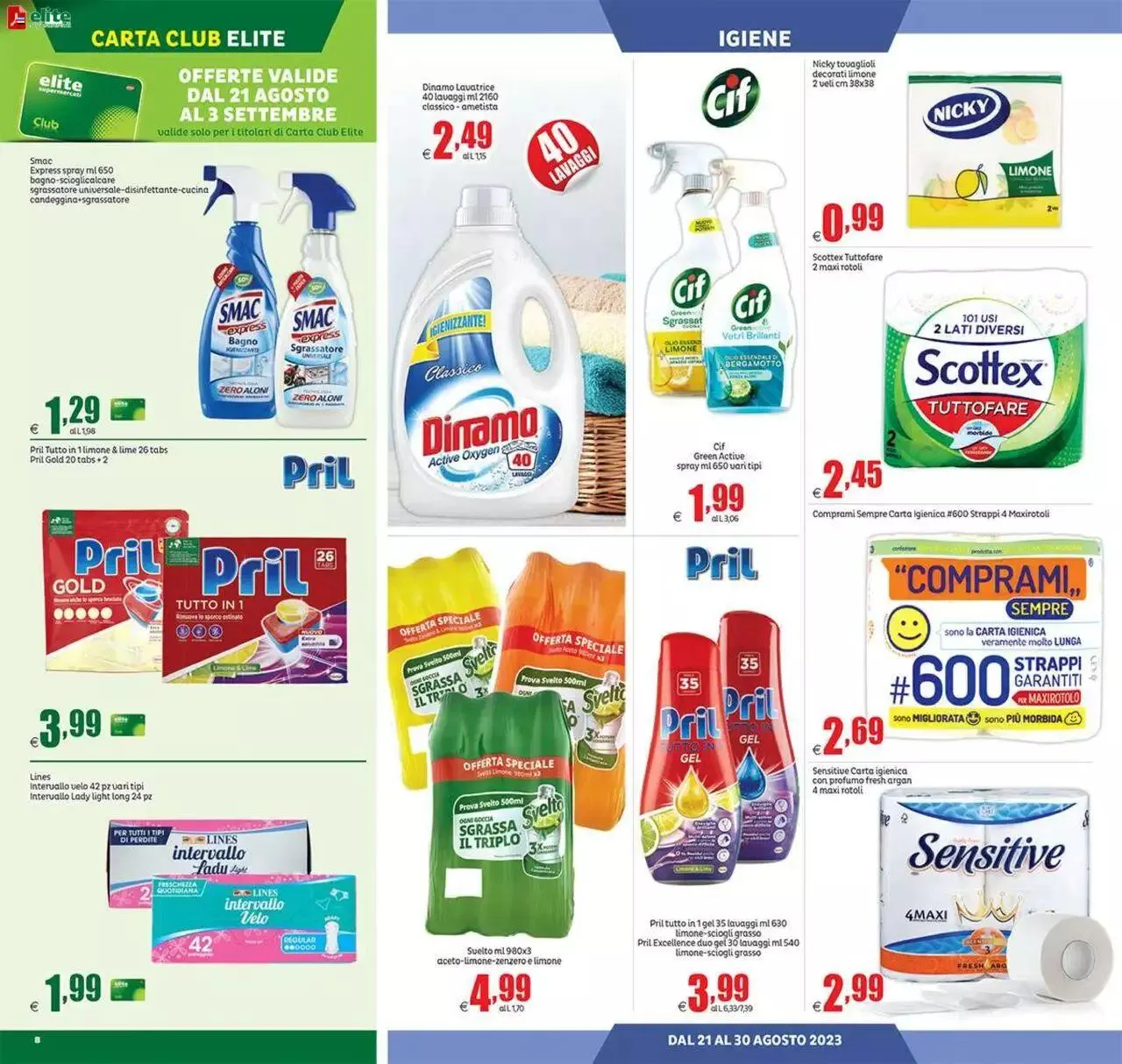 Volantino Elite Supermercati da 21 agosto a 30 agosto di 2023 - Pagina del volantino 8