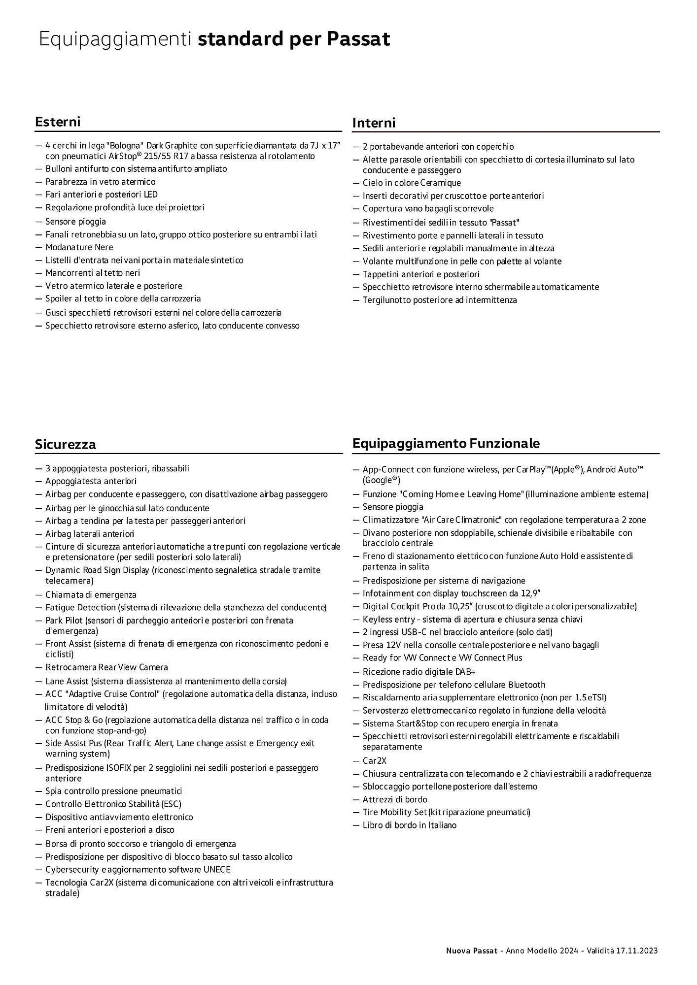 Volantino Volkswagen Nuova Passat e Nuova Passat eTSI da 3 gennaio a 4 gennaio di 2025 - Pagina del volantino 9