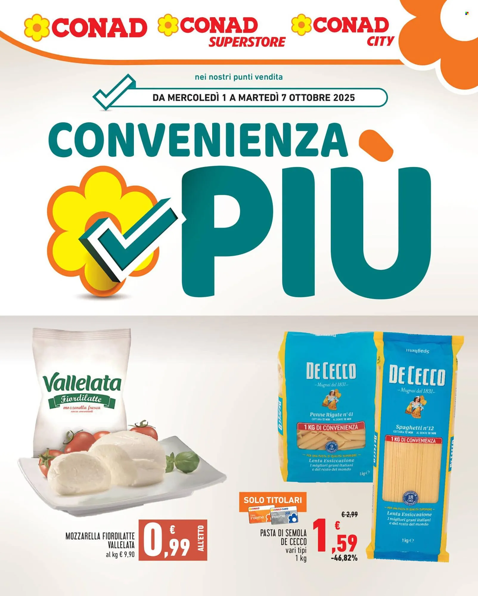 Volantino Conad da 1 ottobre a 7 ottobre di 2025 - Pagina del volantino 1