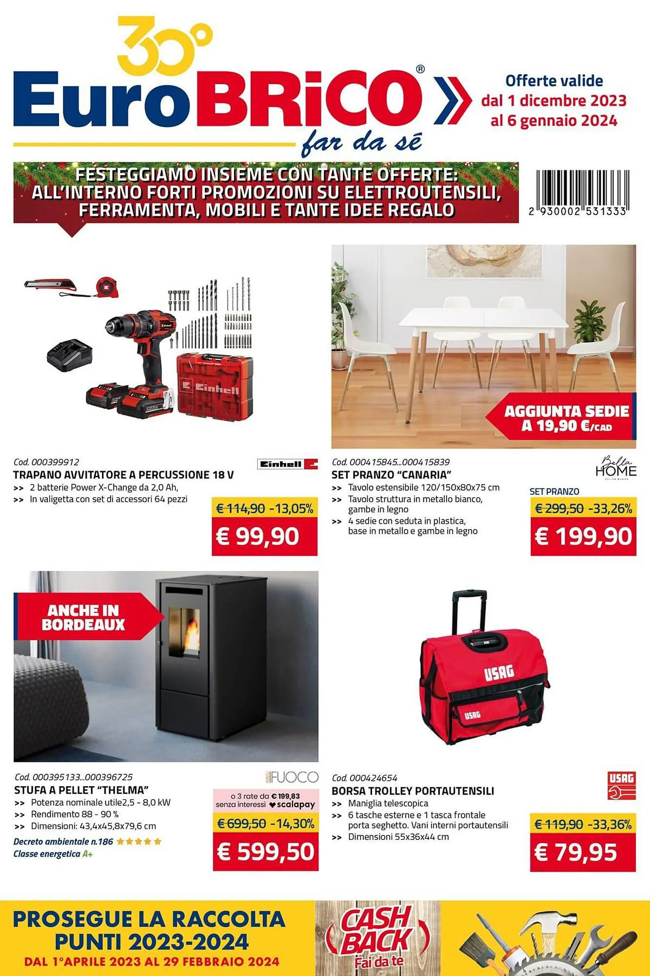Volantino Eurobrico da 1 dicembre a 6 gennaio di 2024 - Pagina del volantino 1