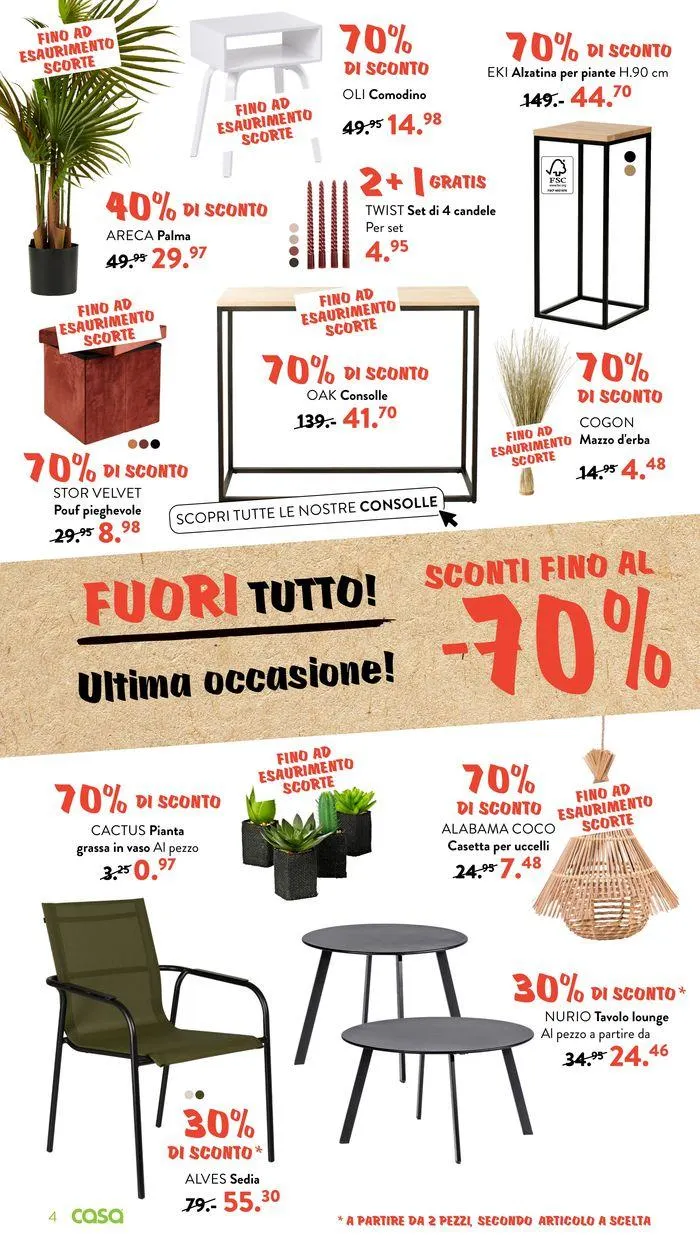 Sconti fino al 70% da 15 luglio a 28 luglio di 2024 - Pagina del volantino 4