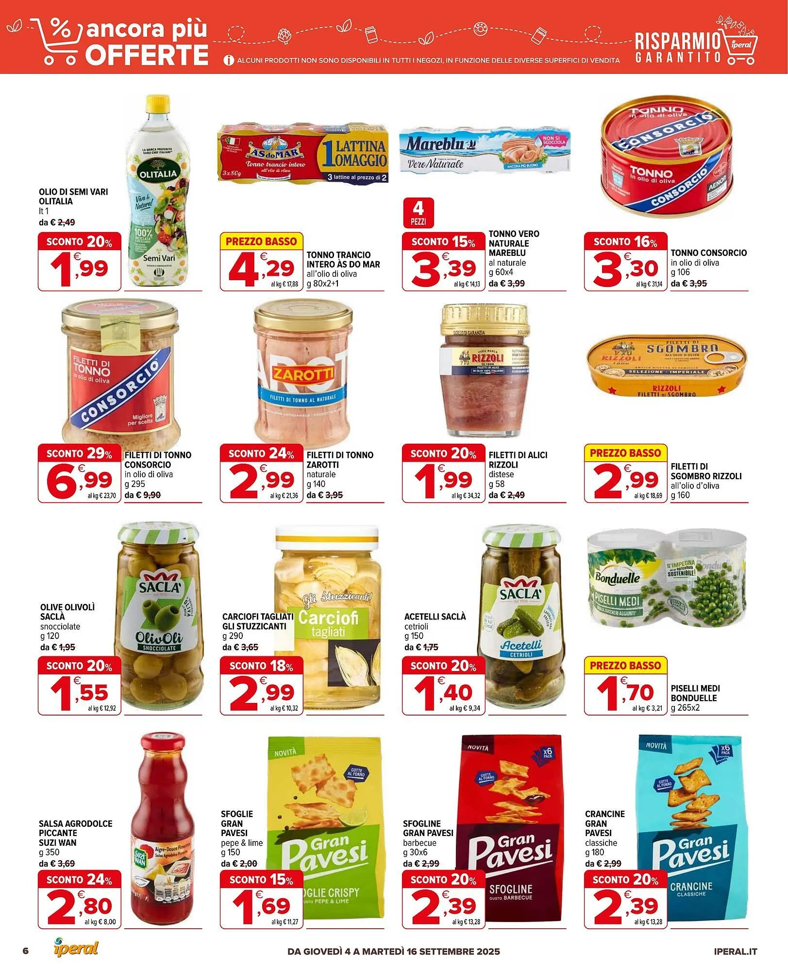 volantino Iperal da 4 settembre a 16 settembre di 2025 - Pagina del volantino 6