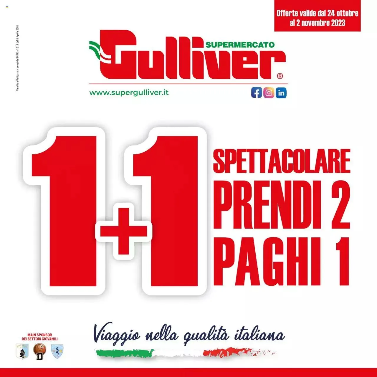 Volantino Gulliver da 24 ottobre a 2 novembre di 2023 - Pagina del volantino 1