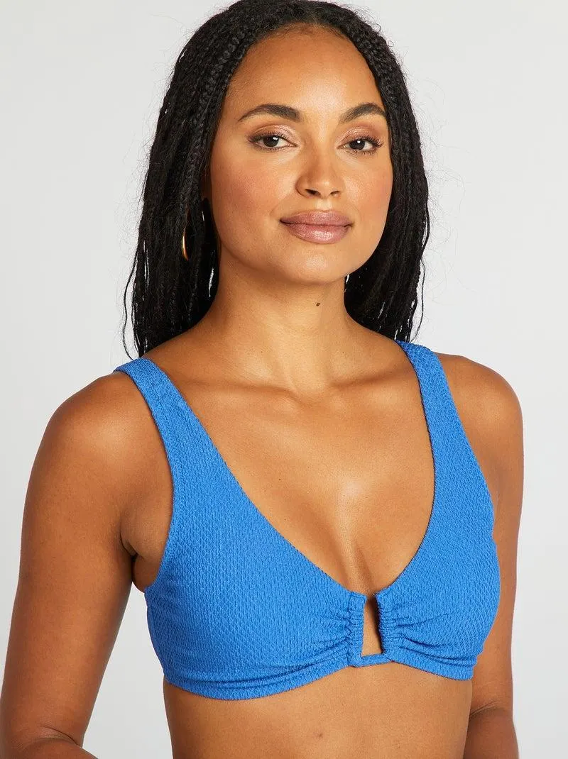 Reggiseno bikini testurizzato - BLU