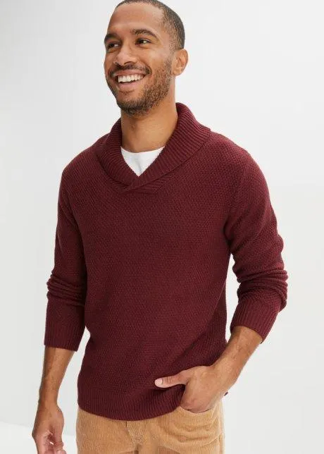 Maglione con collo a scialle