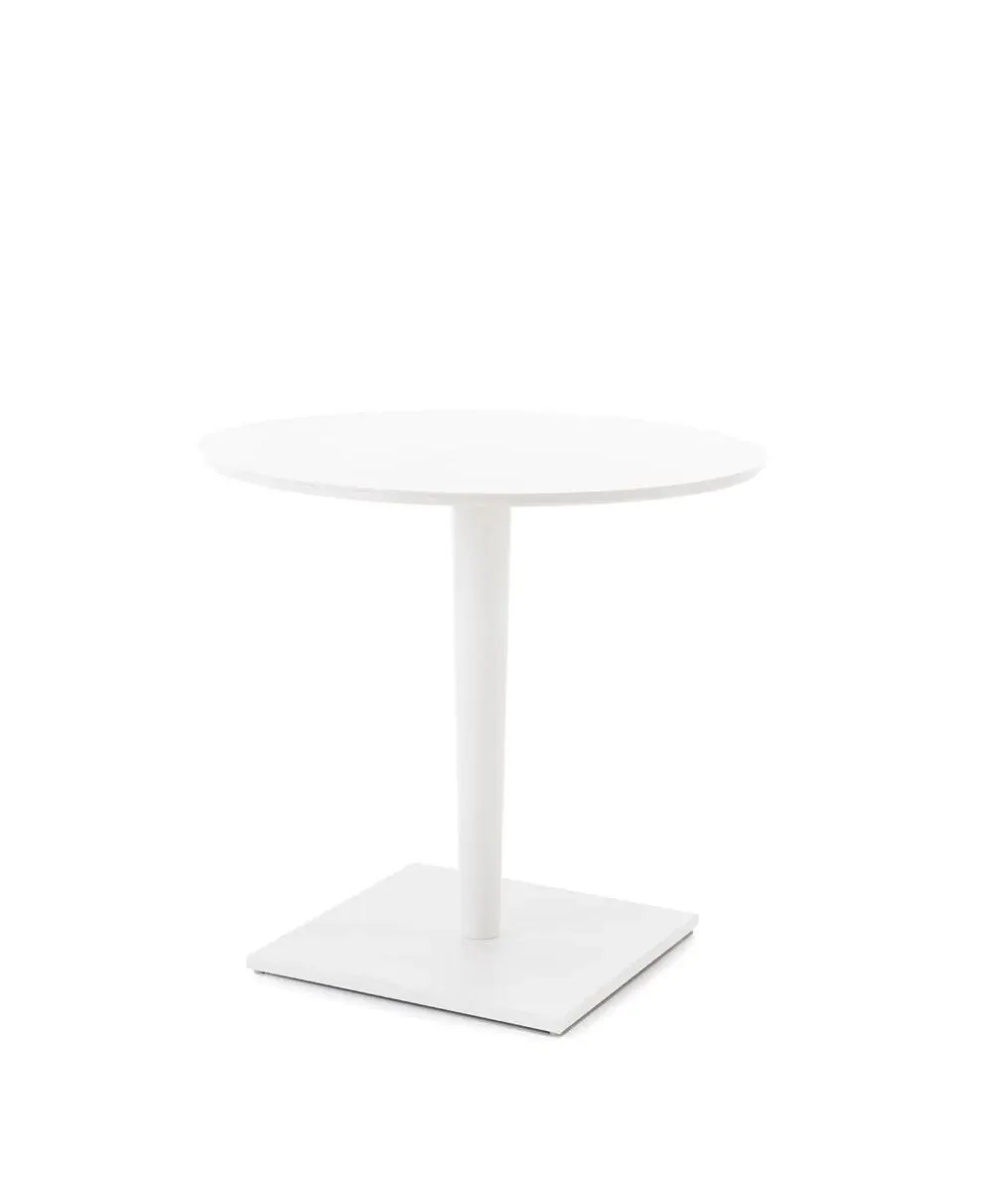Tavolo Luce rotondo alluminio bianco