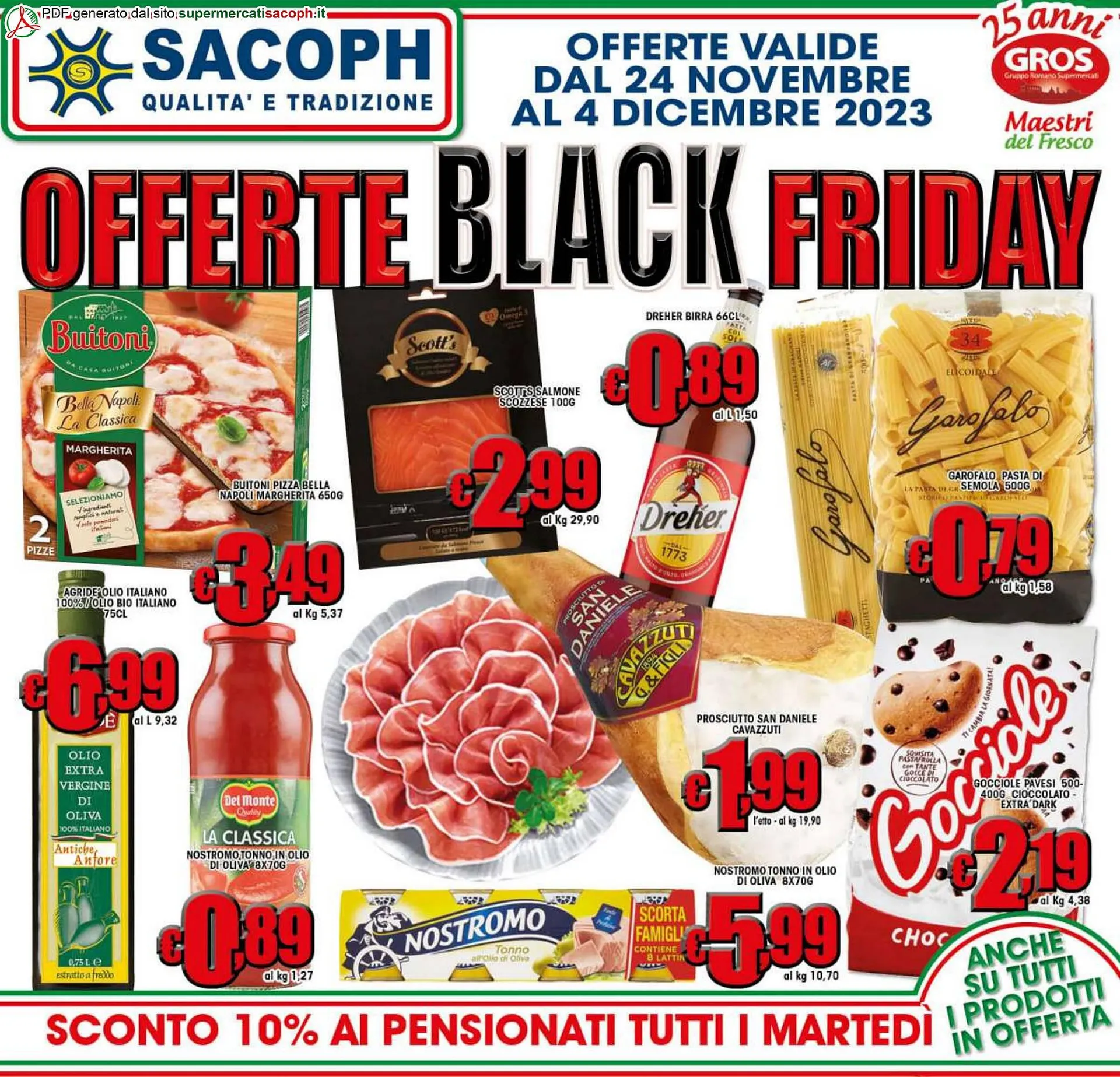 Volantino Sacoph da 24 novembre a 4 dicembre di 2023 - Pagina del volantino 1