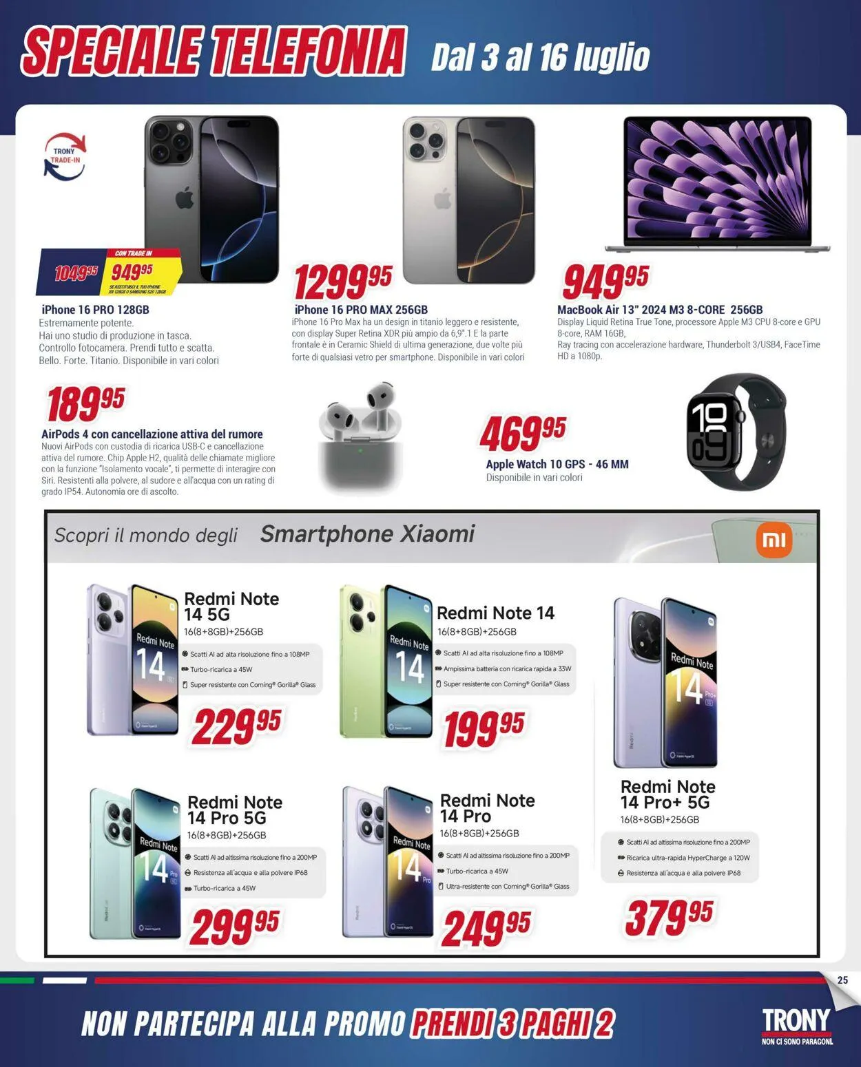 Trony - Palermo Volantino attuale da 3 luglio a 30 luglio di 2025 - Pagina del volantino 25