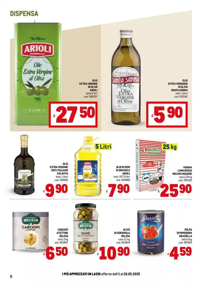 Sapori d'Italia -Lazio da 2 maggio a 28 maggio di 2025 - Pagina del volantino 8