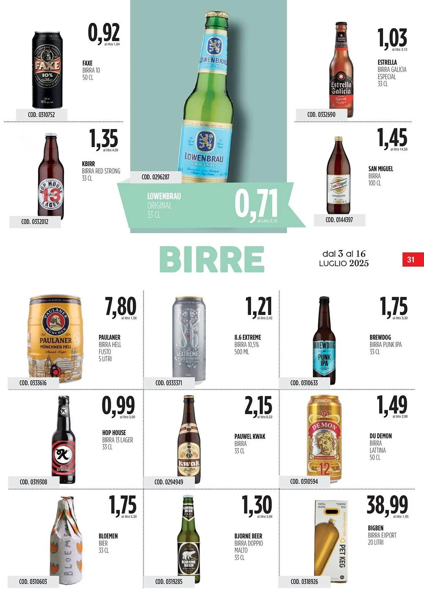 Volantino Carico Cash & Carry da 3 luglio a 16 luglio di 2025 - Pagina del volantino 31