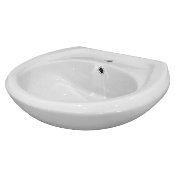 Lavabo a colonna e sospeso serie zara in ceramica bianca 57x48,5 cm (lxp)