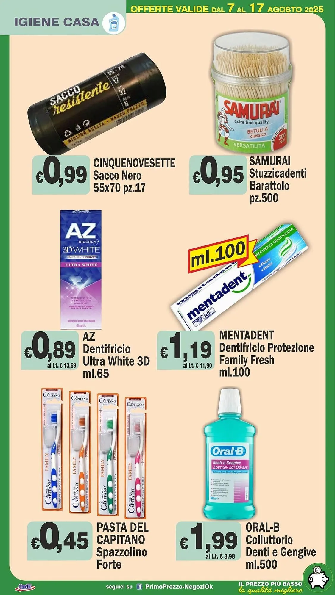 Volantino Primo Prezzo da 7 agosto a 17 agosto di 2025 - Pagina del volantino 23