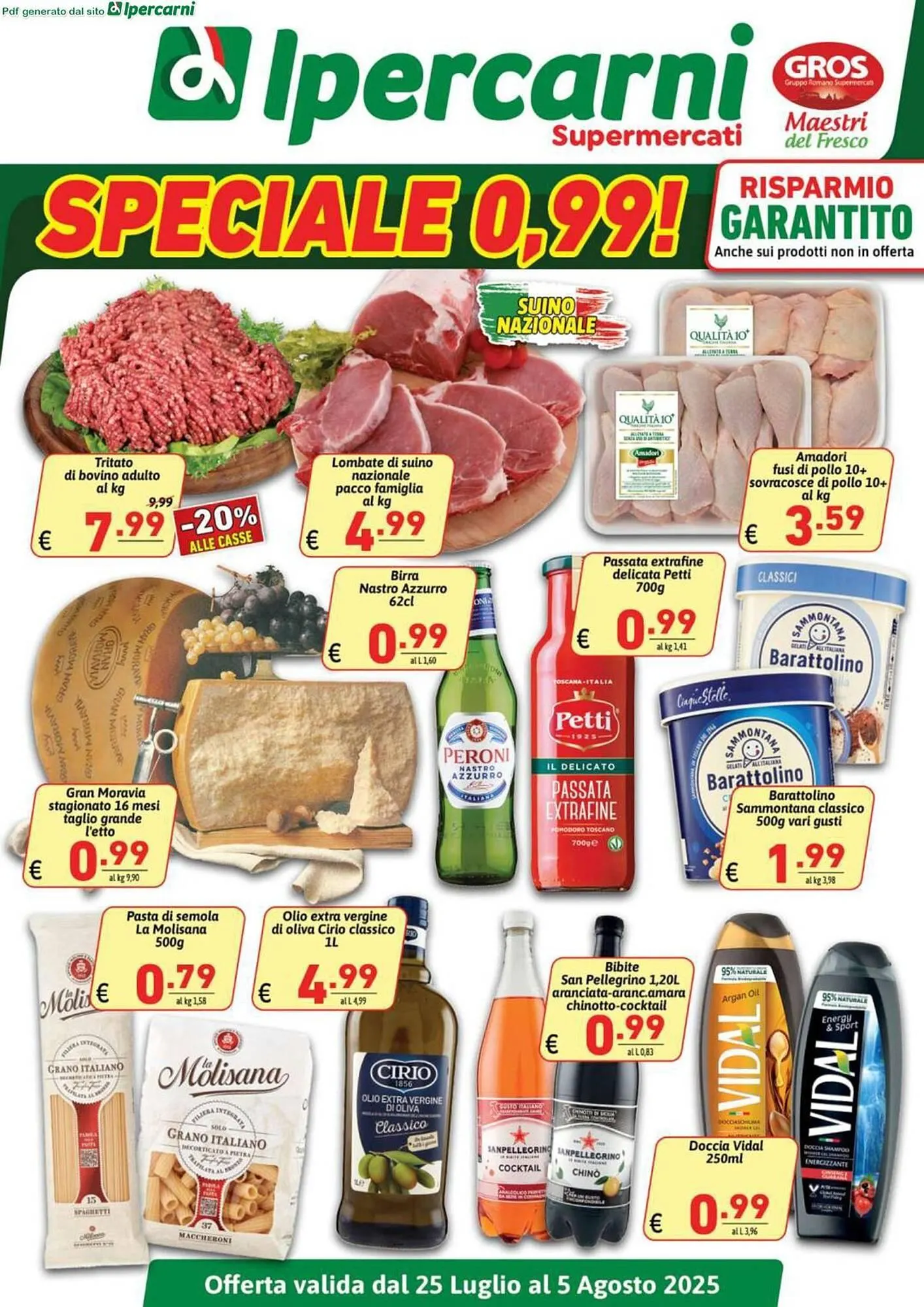 Volantino Ipercarni da 25 luglio a 5 agosto di 2025 - Pagina del volantino 1