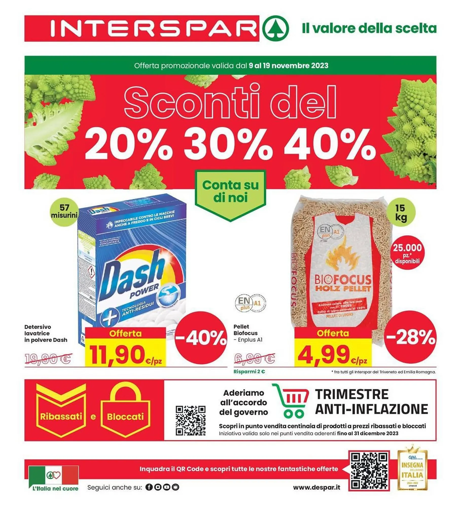 Volantino Interspar da 9 novembre a 19 novembre di 2023 - Pagina del volantino 1