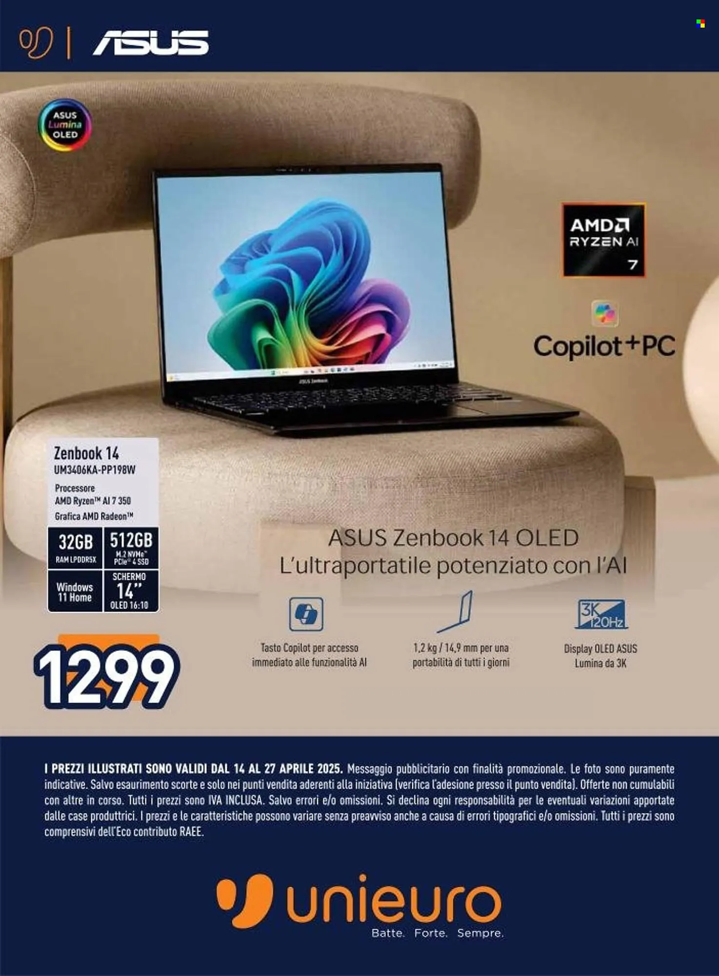 Volantino Unieuro da 14 aprile a 27 aprile di 2025 - Pagina del volantino 8