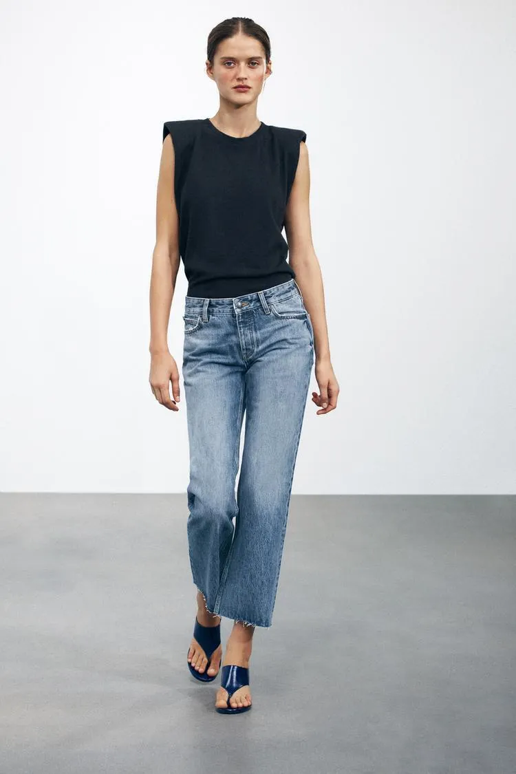 JEANS ZW COLLECTION FLARE VITA BASSA CROPPED