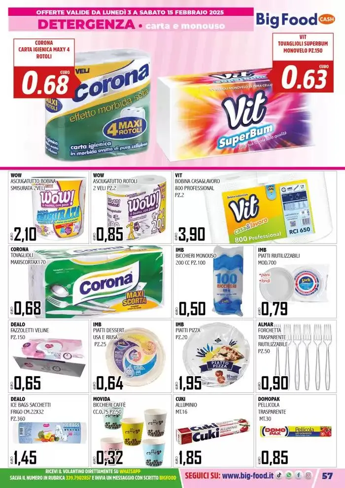 Carnevale innamorati della convenienza da 3 febbraio a 15 febbraio di 2025 - Pagina del volantino 57