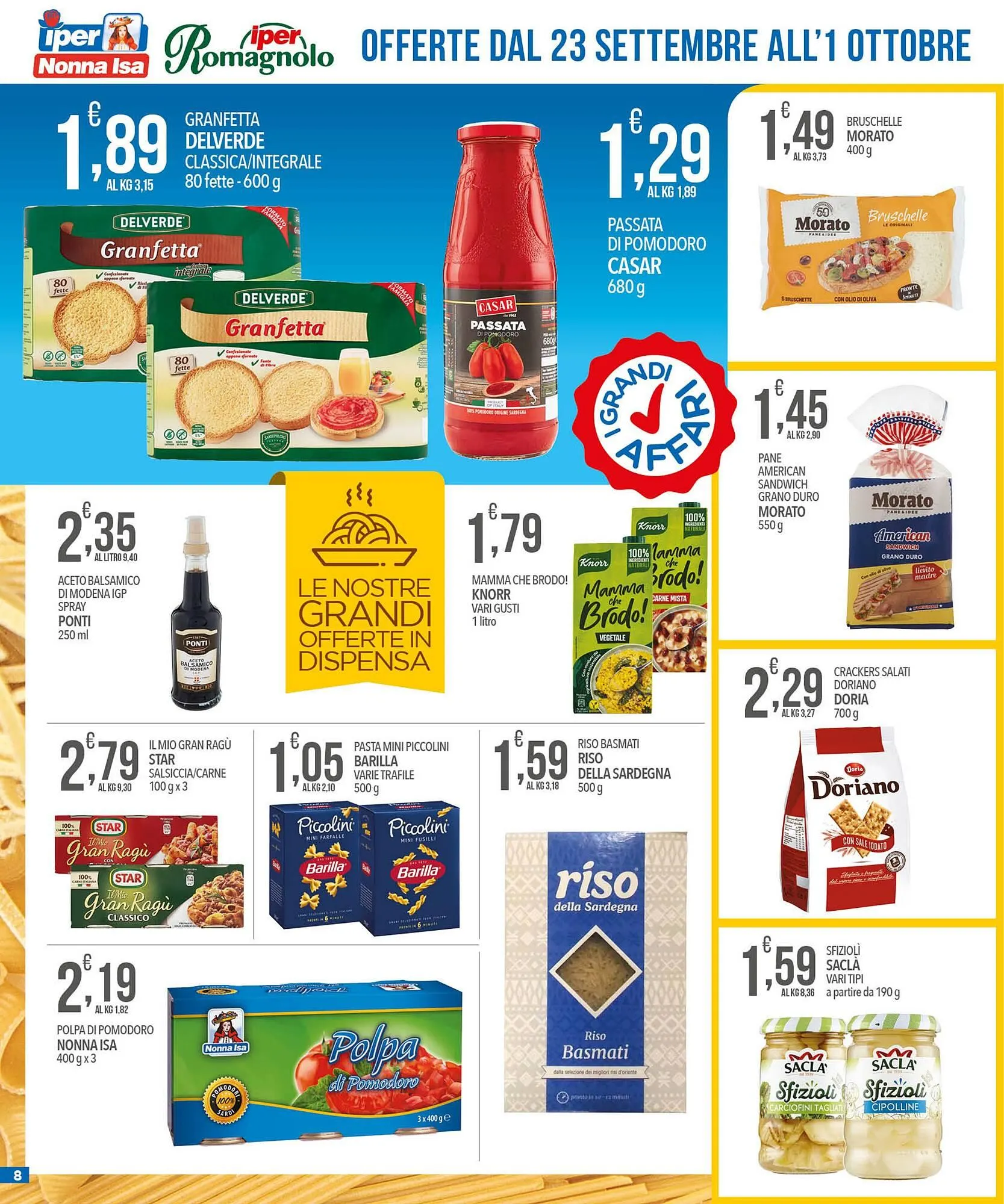 Volantino Iper Romagnolo da 23 settembre a 1 ottobre di 2024 - Pagina del volantino 8