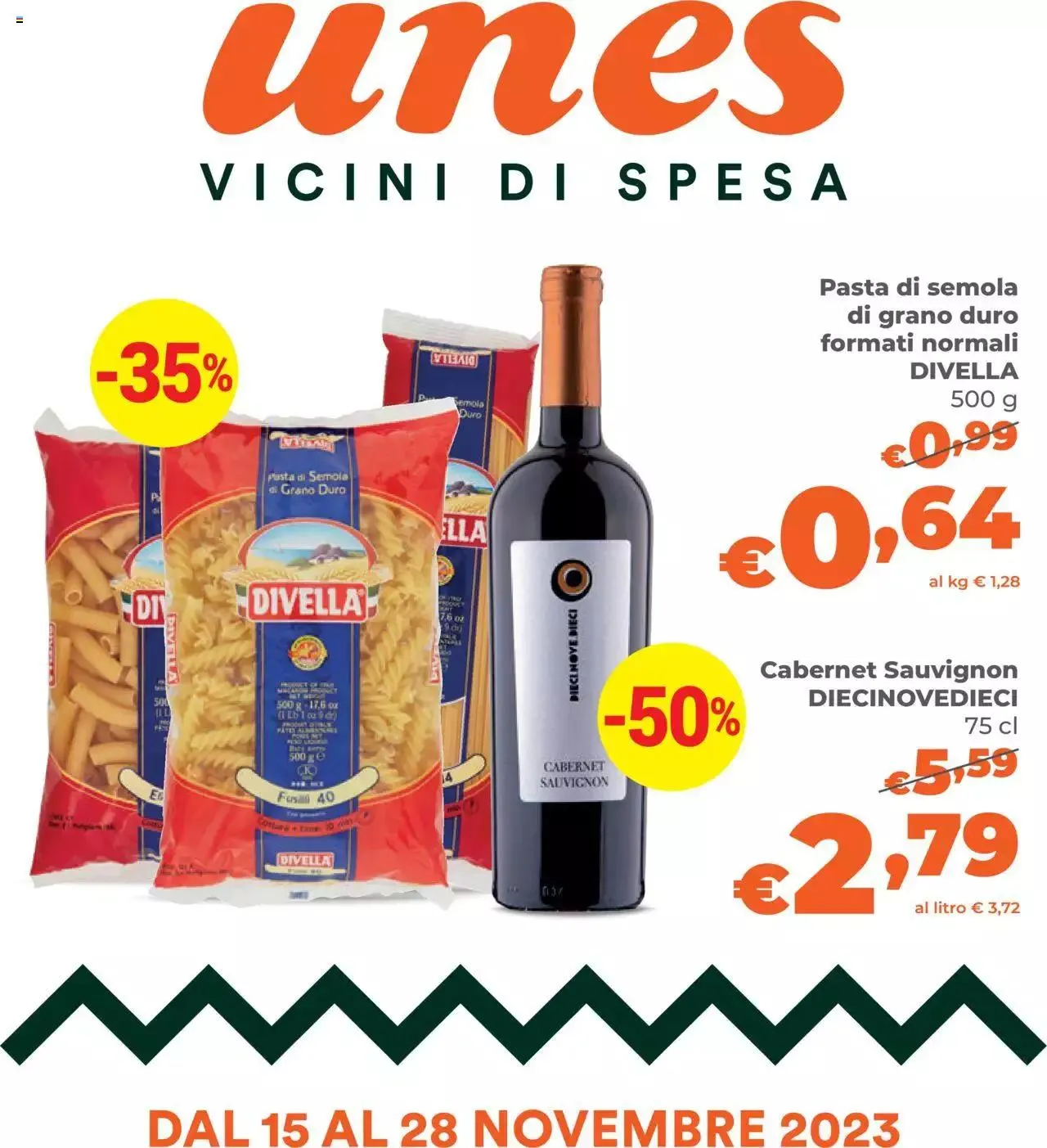 Volantino Unes da 15 novembre a 28 novembre di 2023 - Pagina del volantino 1