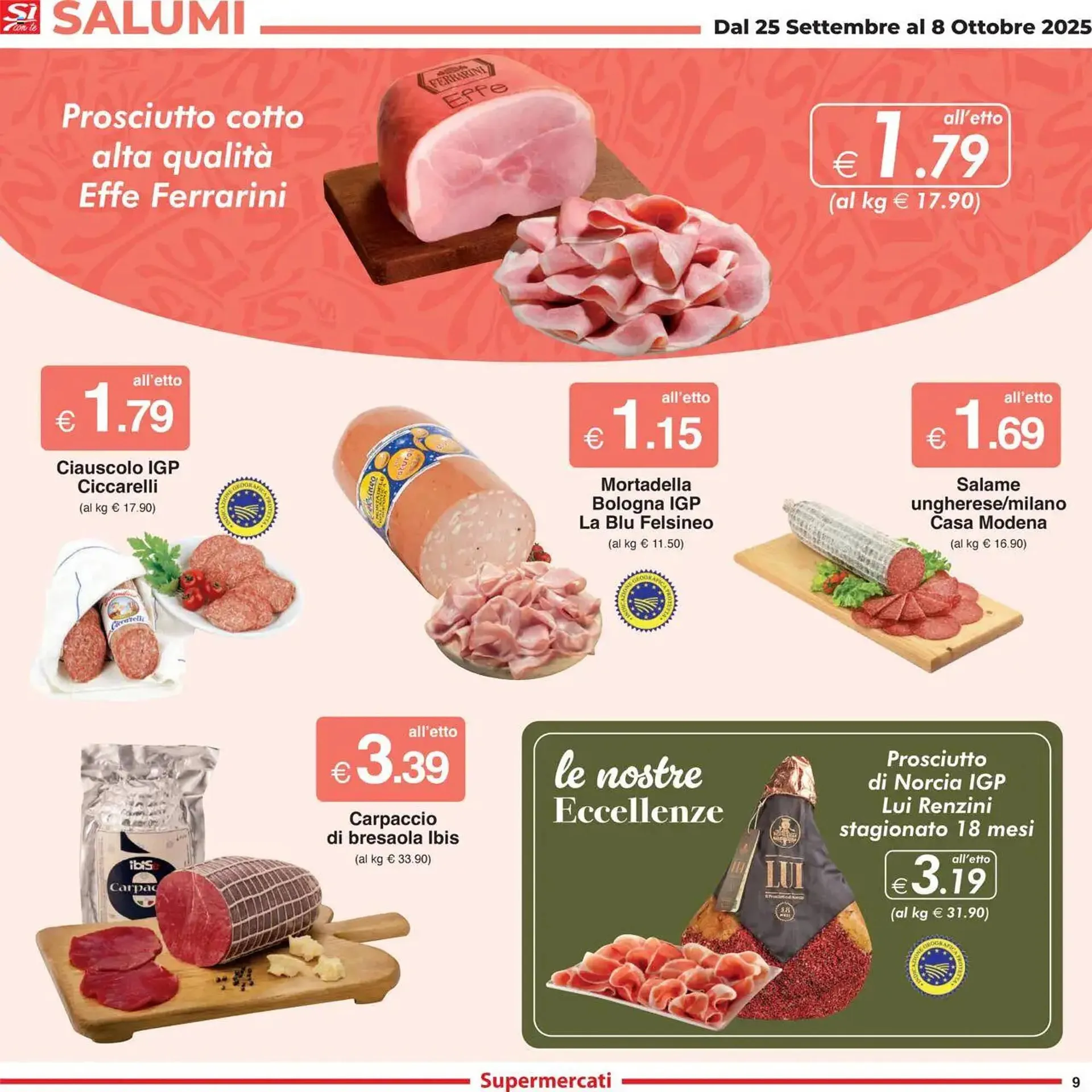 Volantino Sì con te da 25 settembre a 8 ottobre di 2025 - Pagina del volantino 9