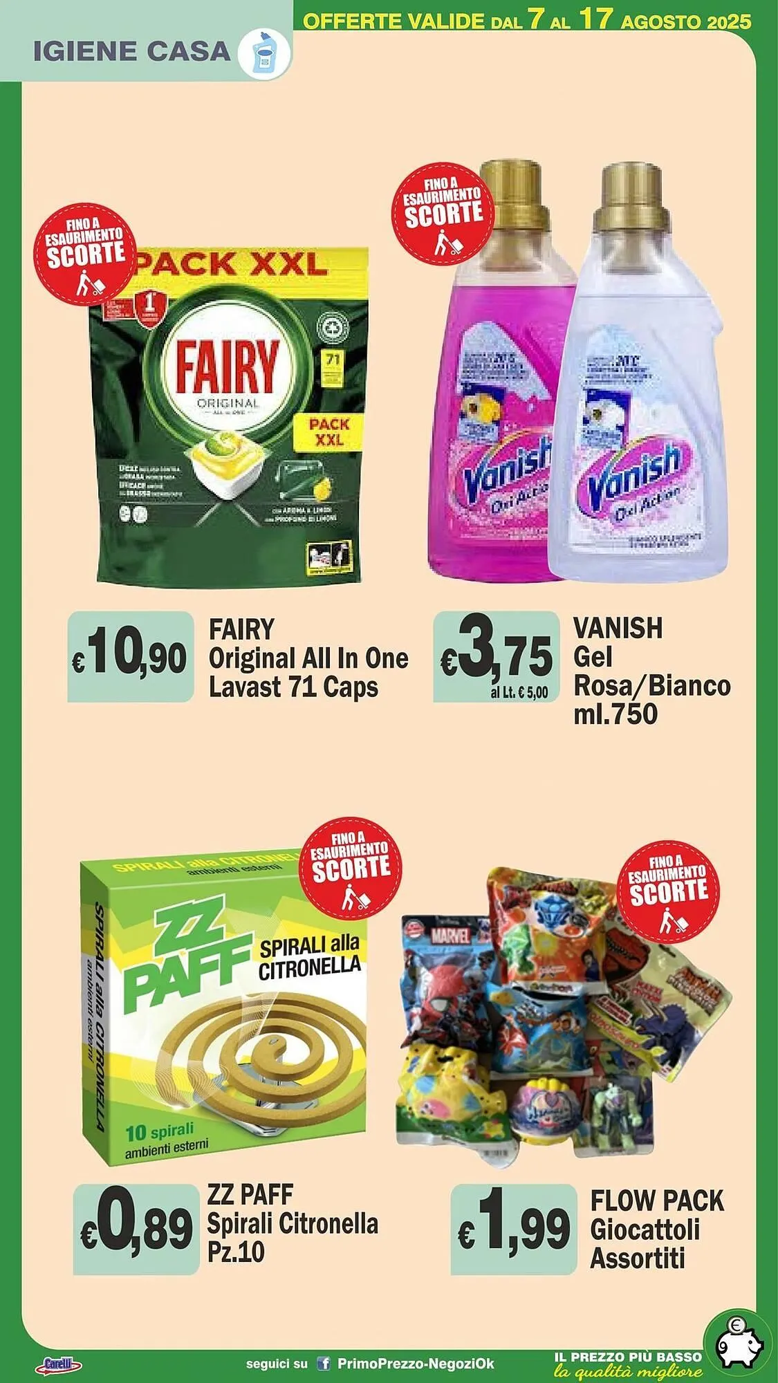 Volantino Primo Prezzo da 7 agosto a 17 agosto di 2025 - Pagina del volantino 27