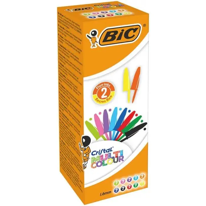 Bic cristal colorate tratto mm 1.6 - 20 pezzi