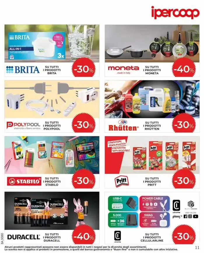 Grandi marche 30% 40% 50% da 8 maggio a 21 maggio di 2025 - Pagina del volantino 11