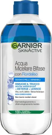 Acqua micellare bifase con fiordaliso occhi e pelli sensibili, 400 ml