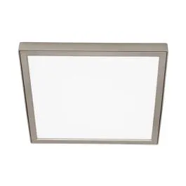 Faretto incasso manoa metallo silver 17,3x17,3 cm led 15w ip44 luce calda e naturale