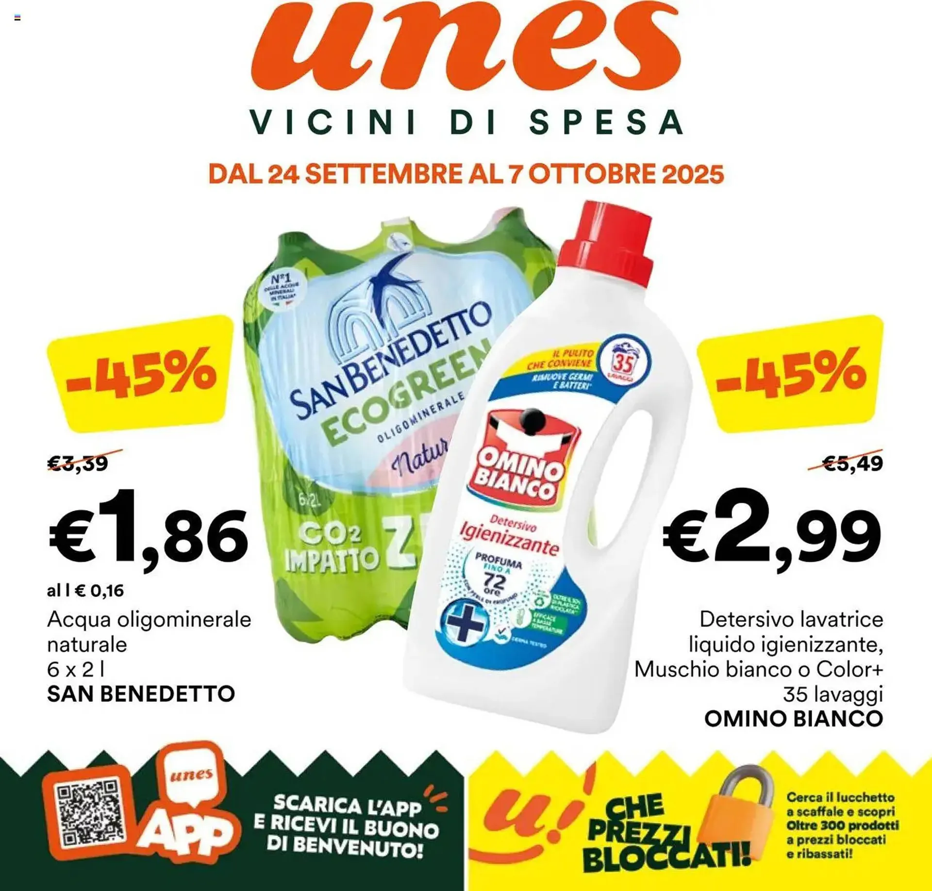 Volantino Unes da 24 settembre a 7 ottobre di 2025 - Pagina del volantino 1