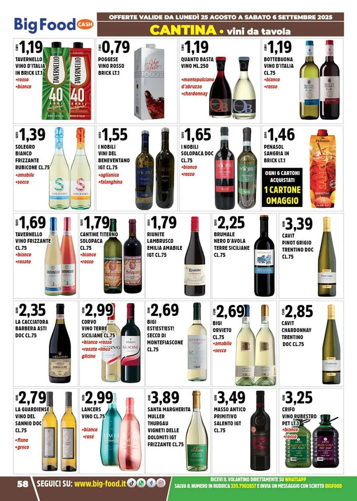 Volantino Big Food da 25 agosto a 6 settembre di 2025 - Pagina del volantino 58
