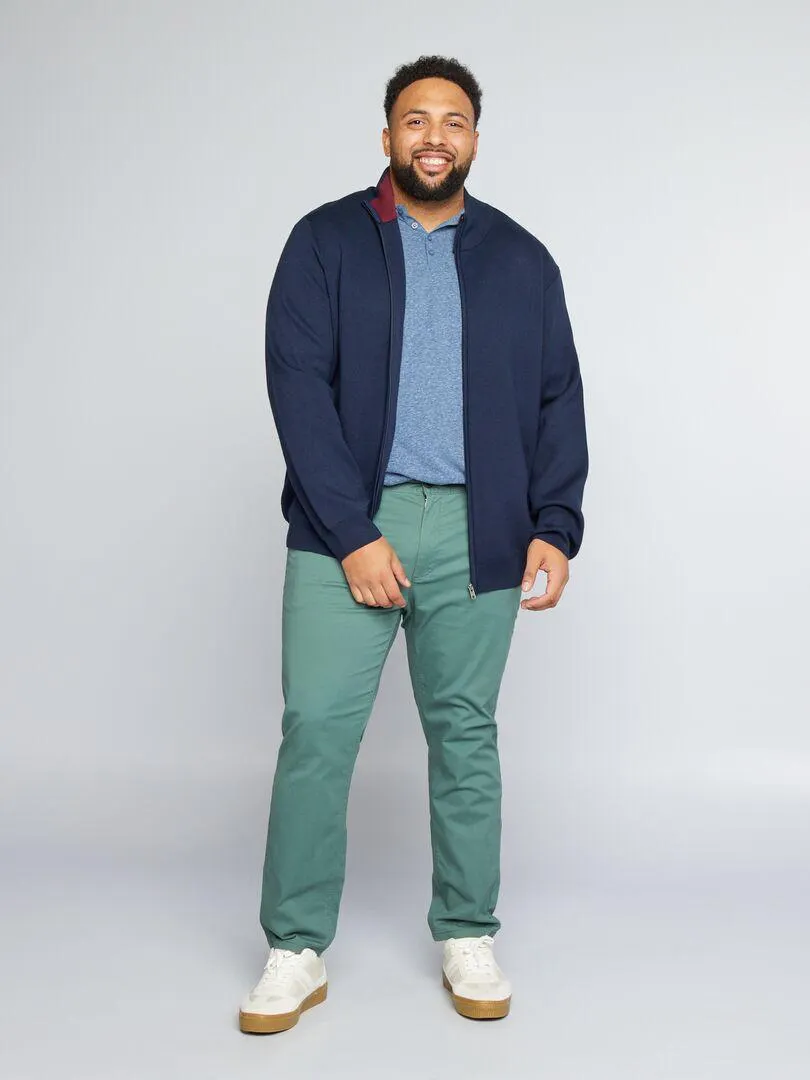 Pantaloni chino slim L32 - VERDE