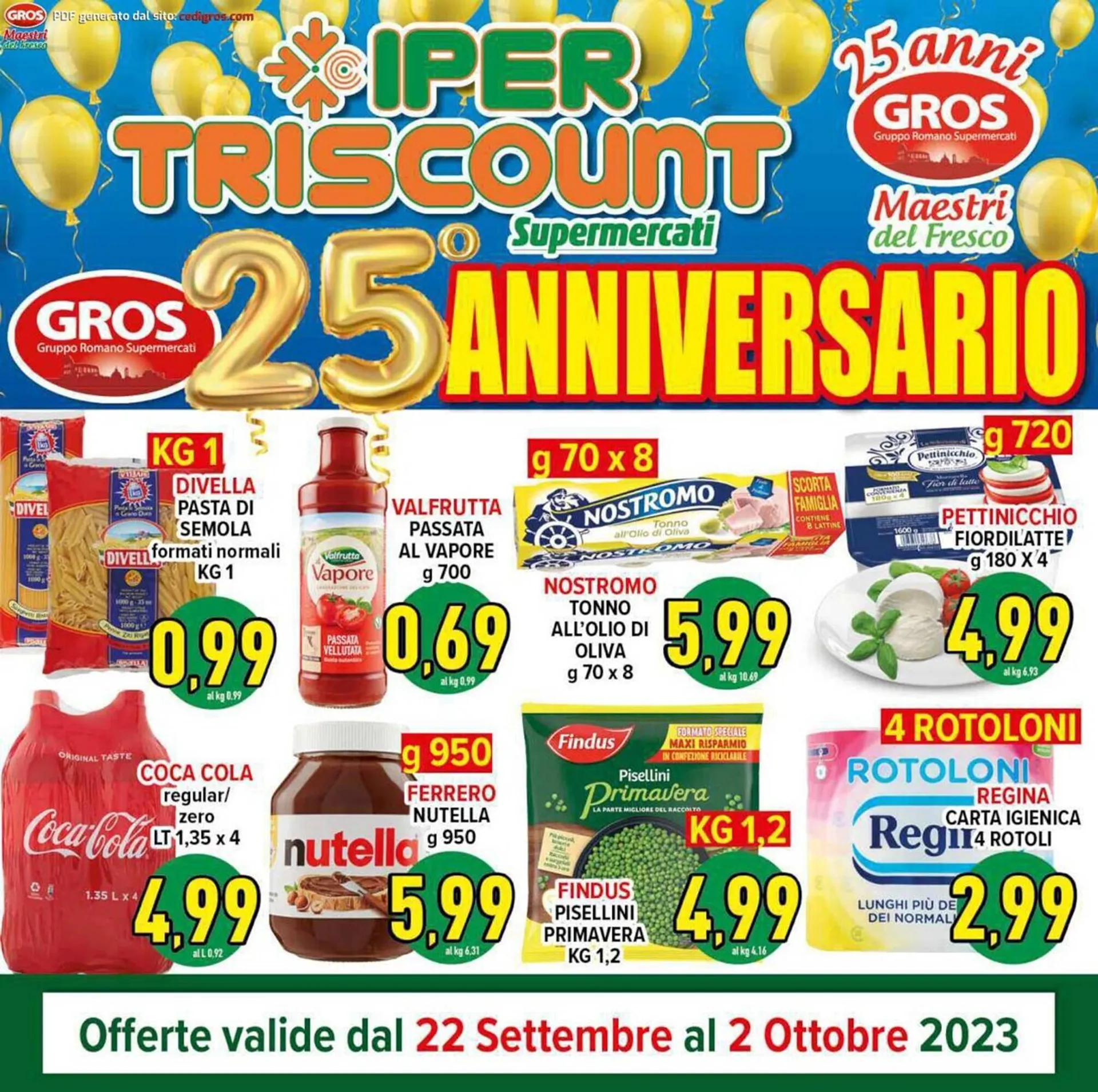 Volantino Iper Triscount da 22 settembre a 2 ottobre di 2023 - Pagina del volantino 1