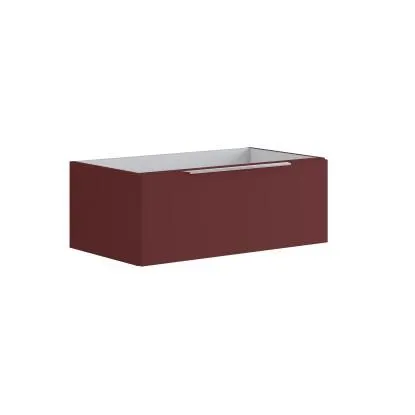 Mobile bagno cassettiera sospesa Bali 79,5x30x45,5 cm rosso opaco laccato