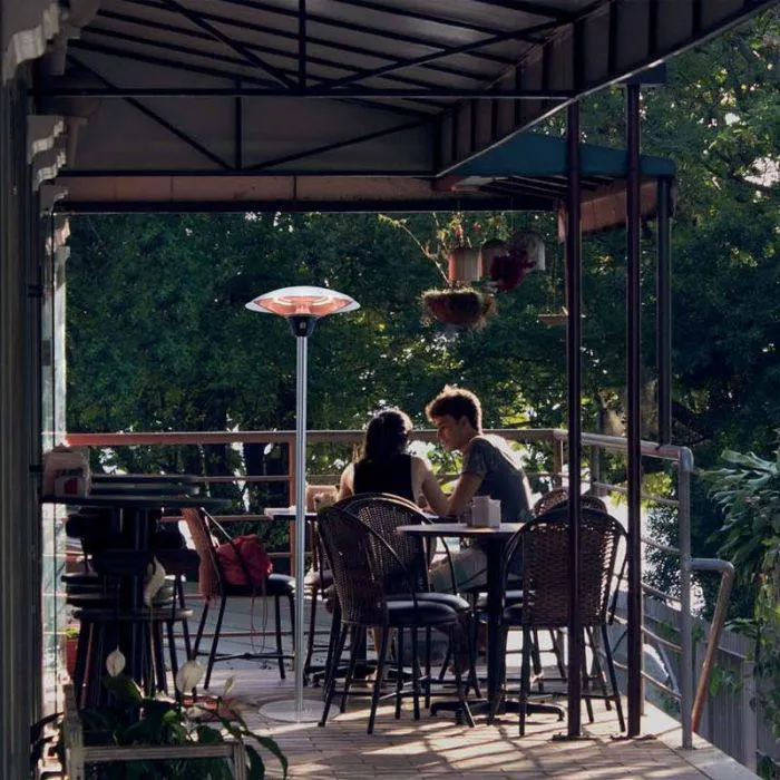 Bion Stufa elettrica due lampade alogene, fungo 2100 w, altezza 205 cm