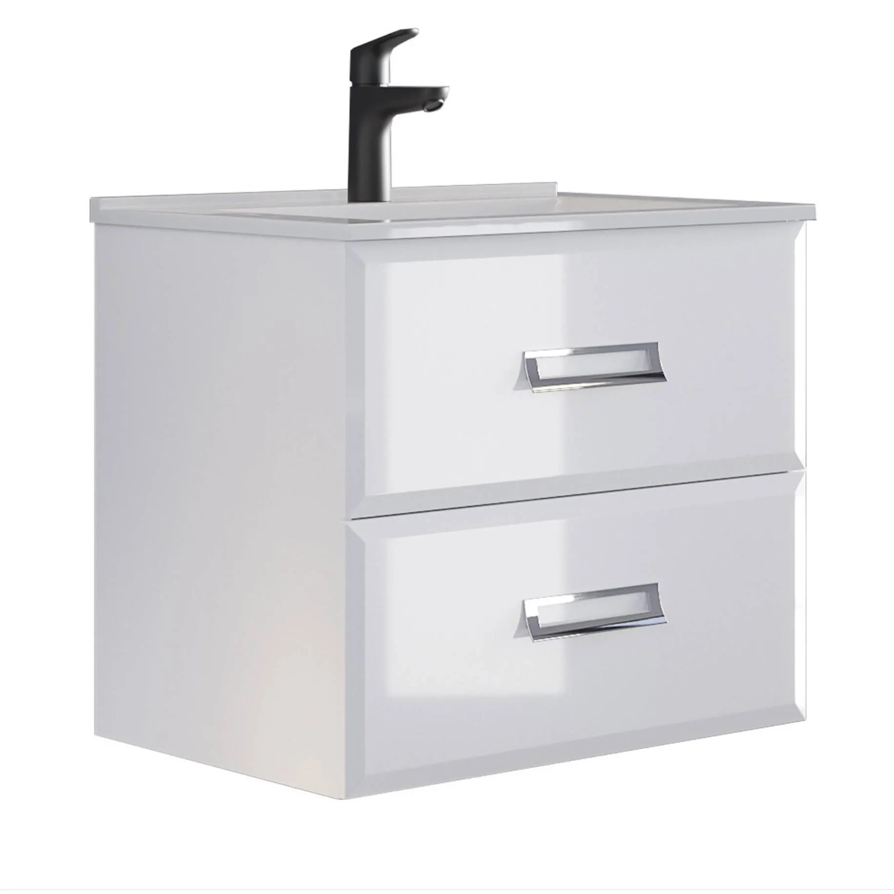 Base sospesa 2 Cassettoni con lavabo