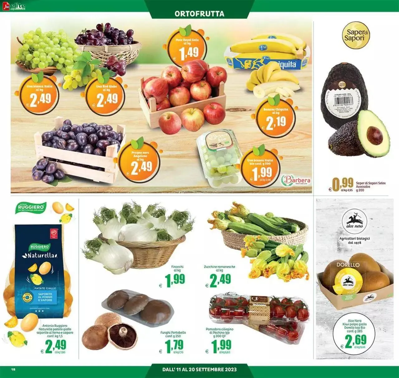 Volantino Elite Supermercati da 11 settembre a 20 settembre di 2023 - Pagina del volantino 18