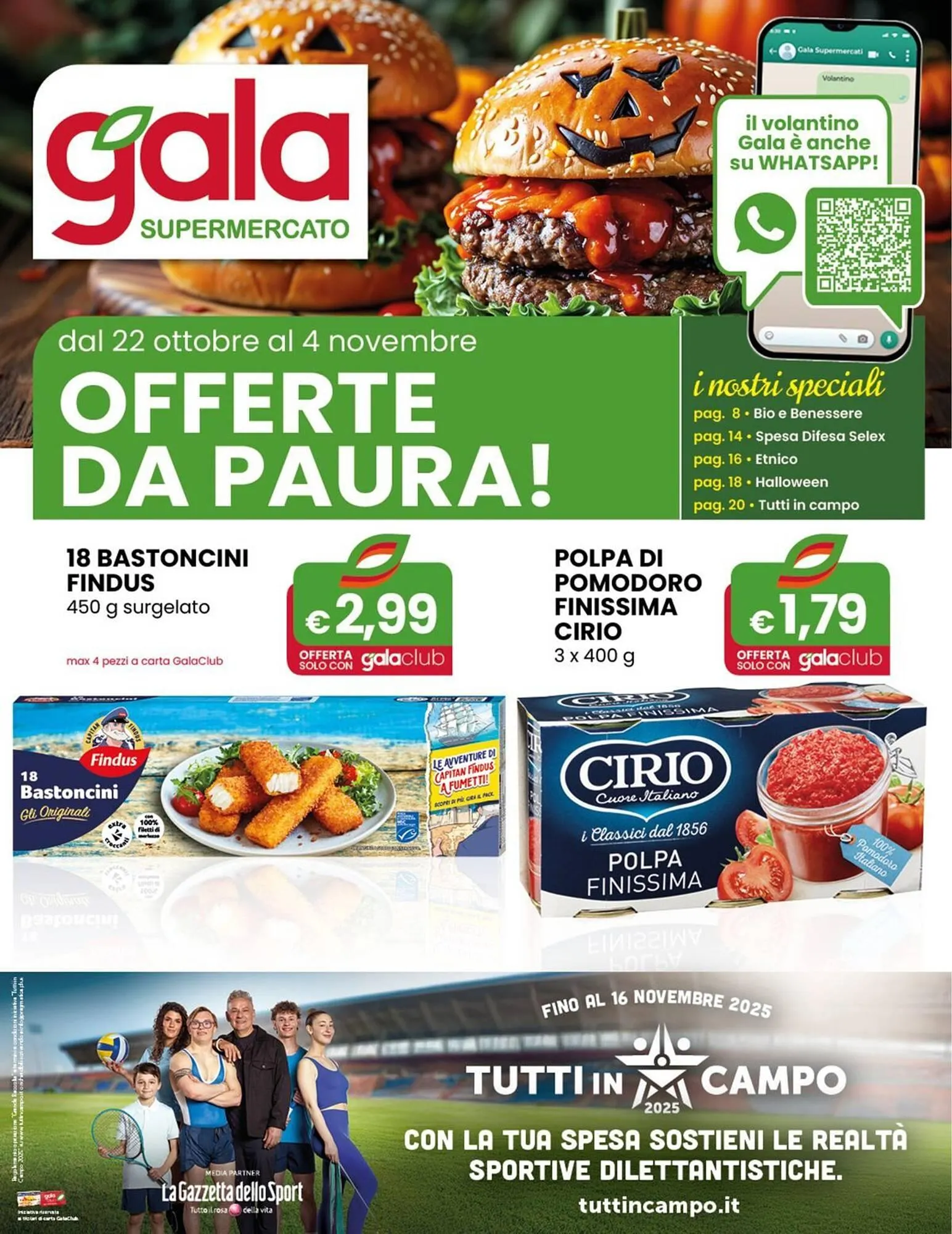Volantino Gala Supermercati da 22 ottobre a 4 novembre di 2025 - Pagina del volantino 1