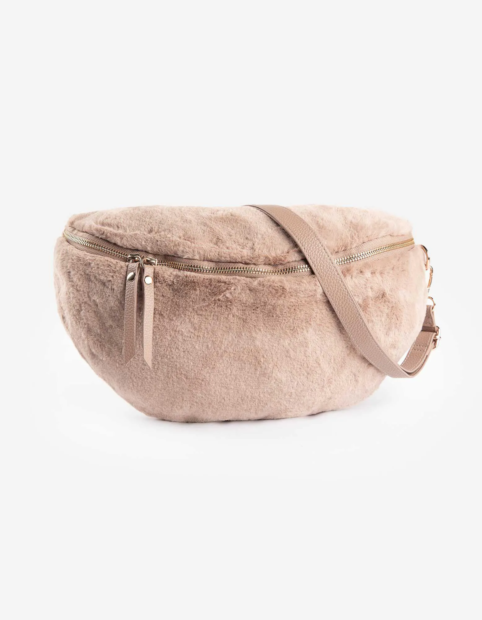 Borsa a tracolla - Pelliccia sintetica - marrone