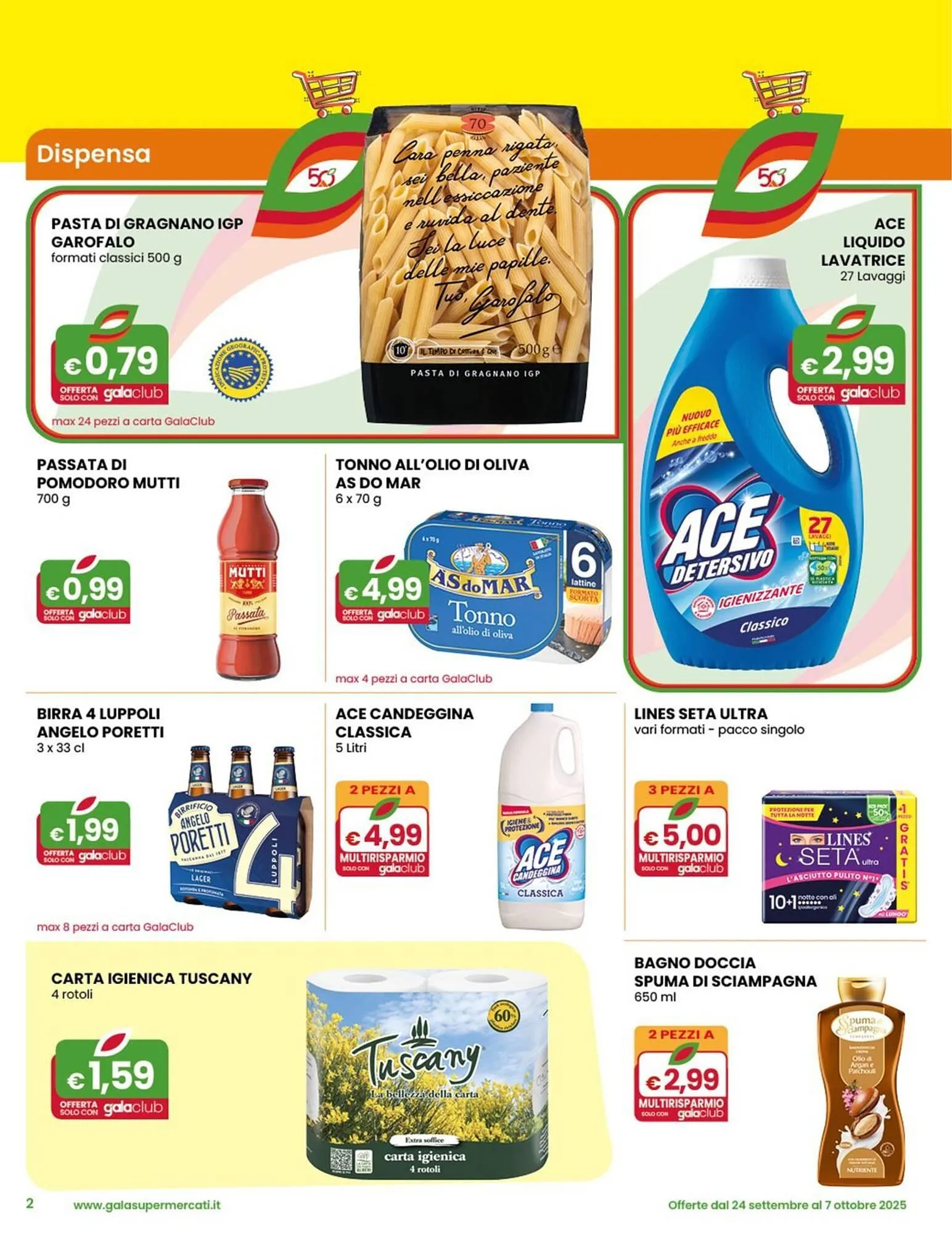 Volantino Gala Supermercati da 24 settembre a 7 ottobre di 2025 - Pagina del volantino 2