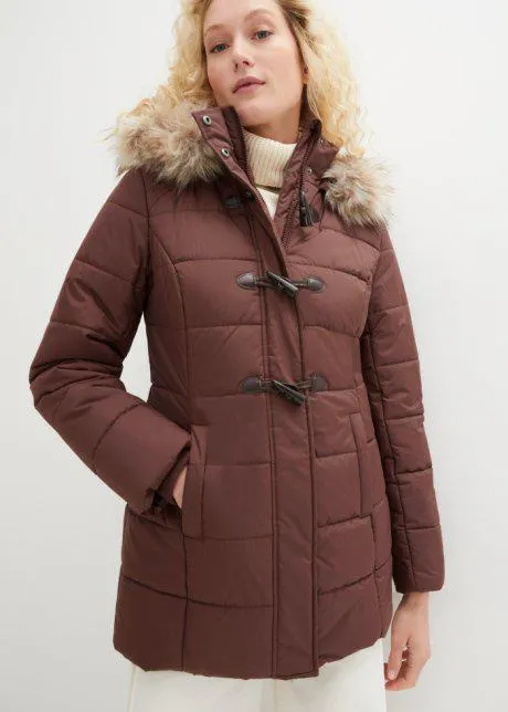 Giacca imbottita con cappuccio e alamari