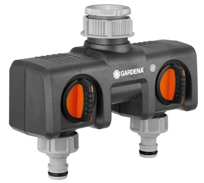 Raccordo per rubinetto da avvitare in polipropilene GARDENA Original System 2 vie F 1"-uscita19 mm