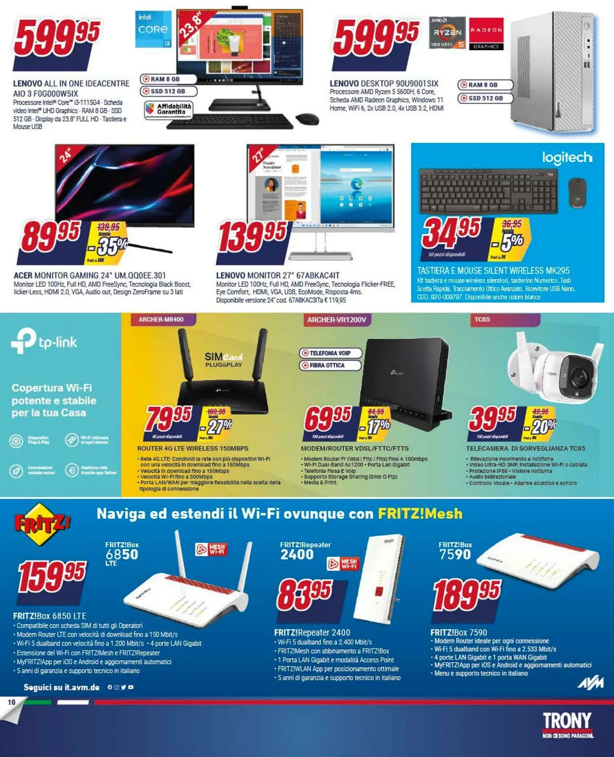 Trony - Palermo Volantino attuale da 27 dicembre a 17 gennaio di 2024 - Pagina del volantino 10