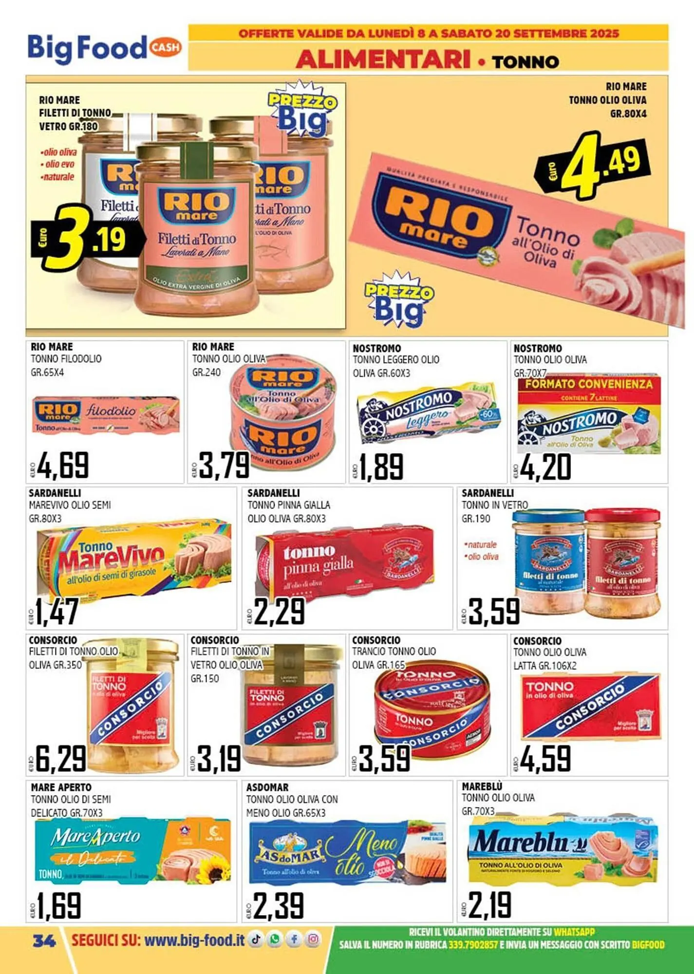 Volantino Big Food da 8 settembre a 20 settembre di 2025 - Pagina del volantino 34