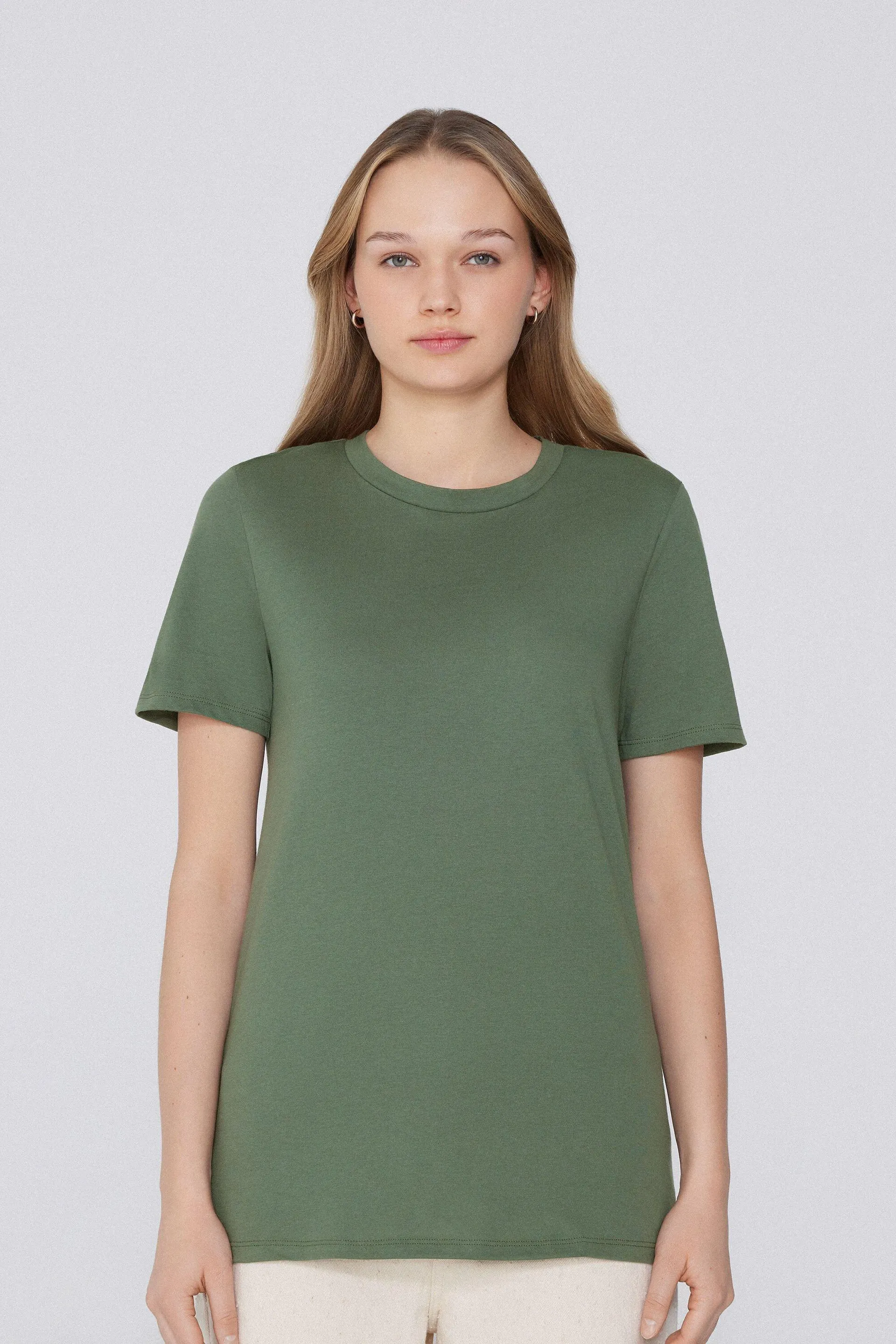 T-shirt Basic Girocollo in Cotone