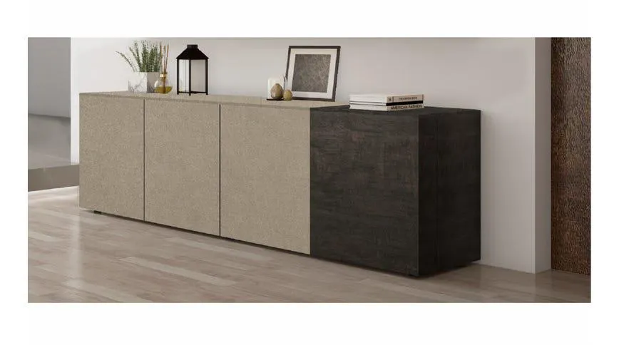 Perugia madia colore spatolato argilla e legno bruciato